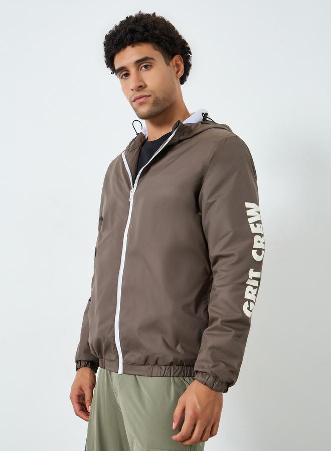 Styli Men Oversized Fit Printed Windcheater Jacket - Image 3
